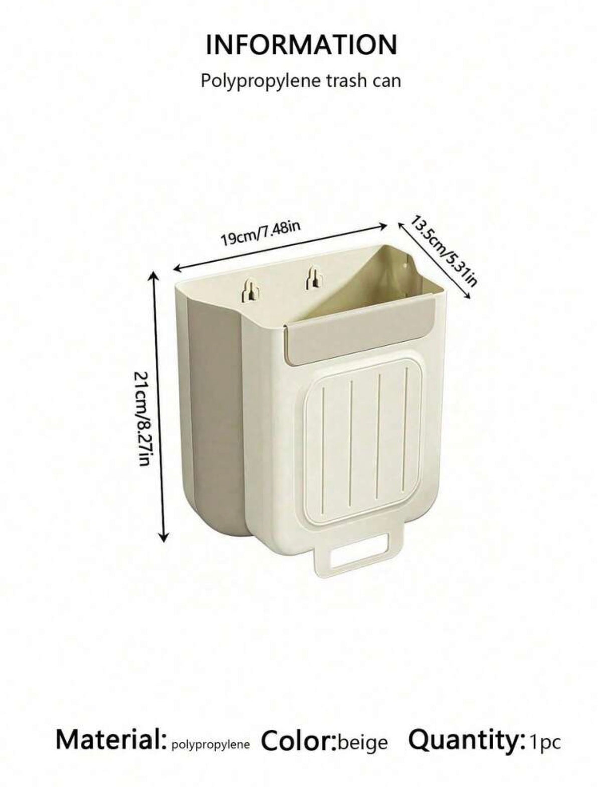 Large Capacity Kitchen Folding Garbage Bin