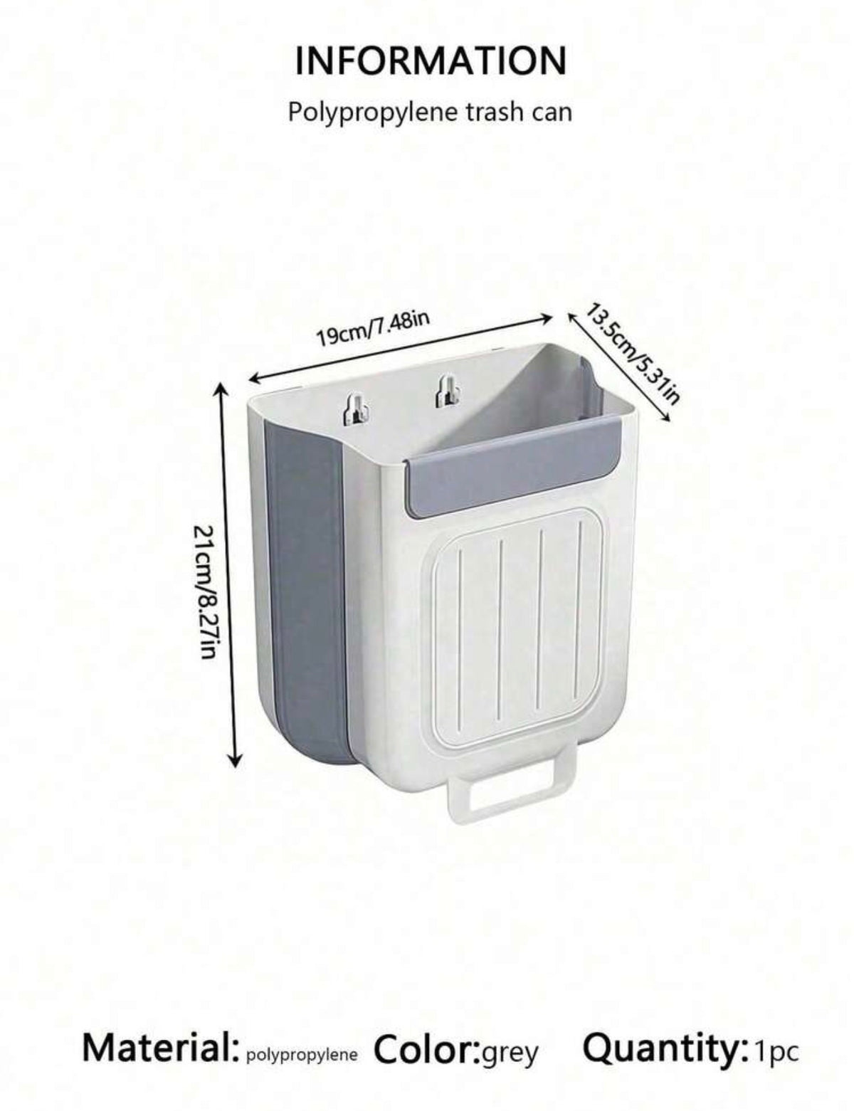 Large Capacity Kitchen Folding Garbage Bin