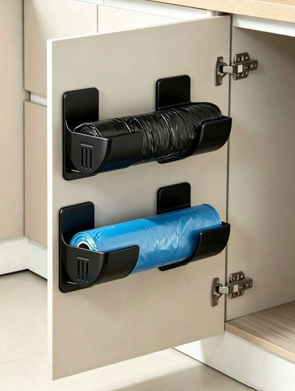 4pcs Trash Bag Storage Rack, Wall-Mounted Trash Bag