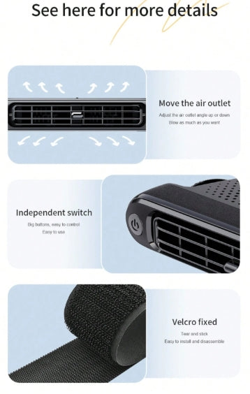 USB Powered Portable Car Seat Cooling Fan