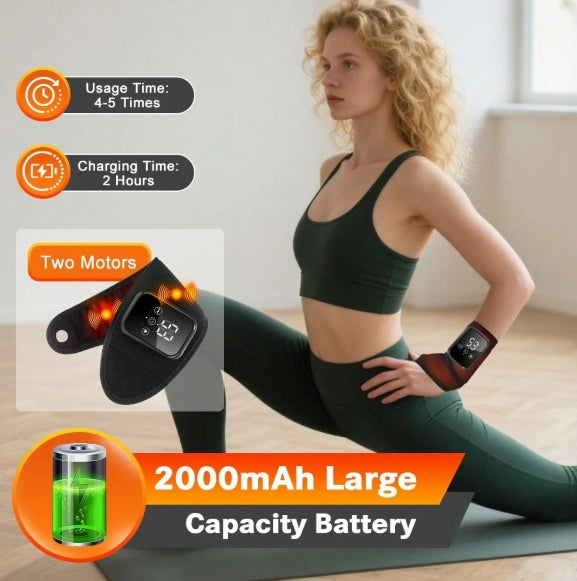 Hailicare 3-Mode Vibration & 3-Level Heating Wrist Massager Support, Relieves Mouse Fatigue, Ambidextrous