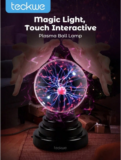 Plasma Ball Lamp - Interactive Lightning Effect Lamp