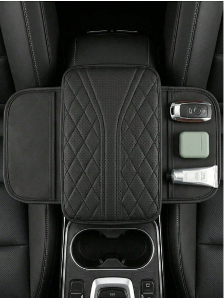 Premium Nappa Leather Car Center Console Cover