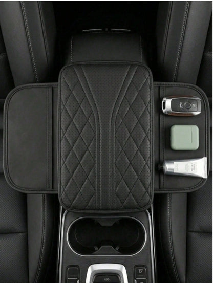 Premium Nappa Leather Car Center Console Cover