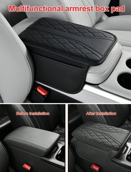 Premium Nappa Leather Car Center Console Cover