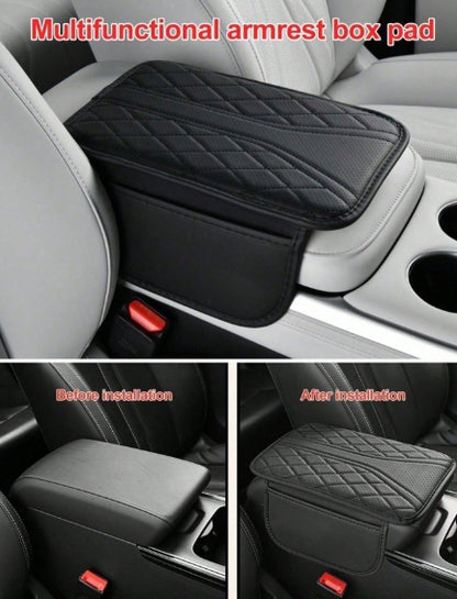 Premium Nappa Leather Car Center Console Cover