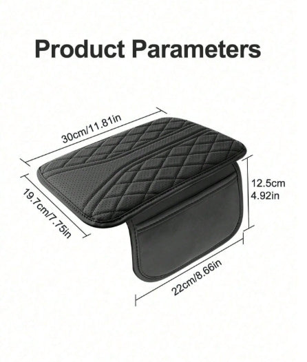 Premium Nappa Leather Car Center Console Cover