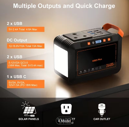 🔋⚡ MARBERO Portable Power Station with Solar Panel ⚡🔋