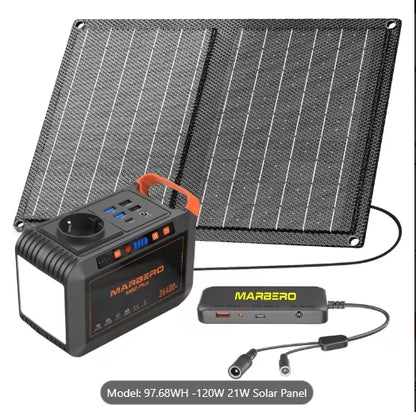 🔋⚡ MARBERO Portable Power Station with Solar Panel ⚡🔋