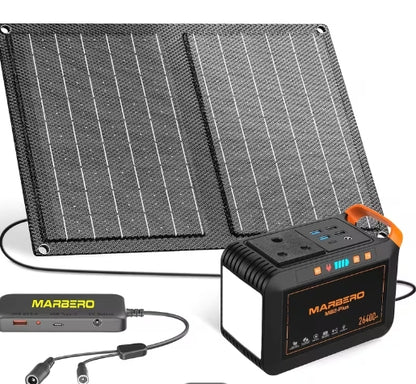 🔋⚡ MARBERO Portable Power Station with Solar Panel ⚡🔋