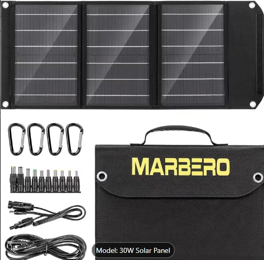 MARBERO Portable Power Station with Solar Panel