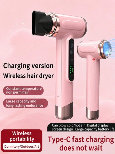 Teckwe Portable USB Rechargeable Hair Dryer