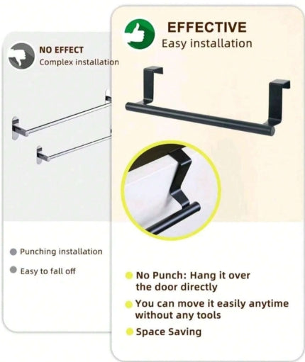No-Drill Cabinet Towel Rack