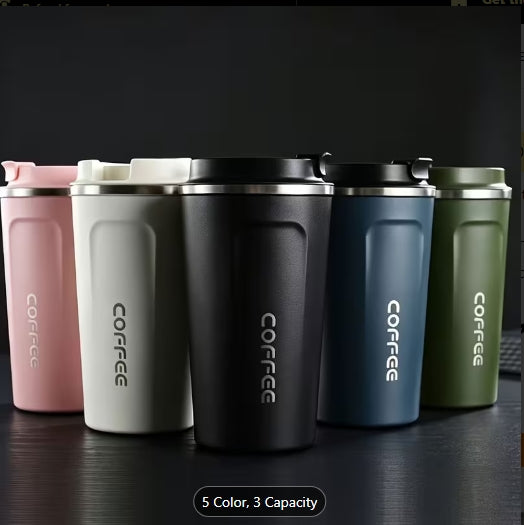 Stainless Steel Insulated Coffee Cup Portable Leak-Proof Travel Mug