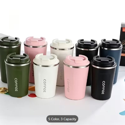 Stainless Steel Insulated Coffee Cup Portable Leak-Proof Travel Mug