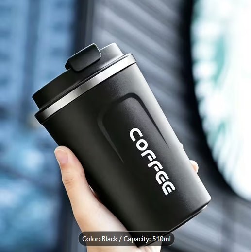 Stainless Steel Insulated Coffee Cup Portable Leak-Proof Travel Mug
