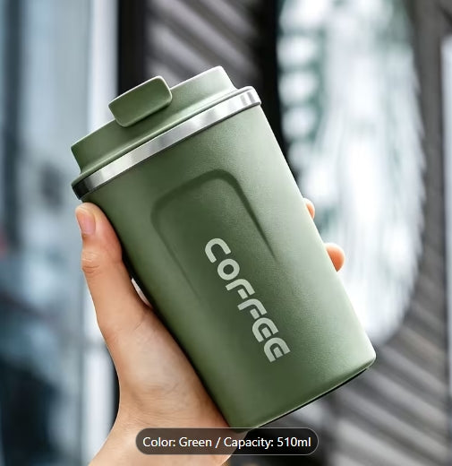 Stainless Steel Insulated Coffee Cup Portable Leak-Proof Travel Mug