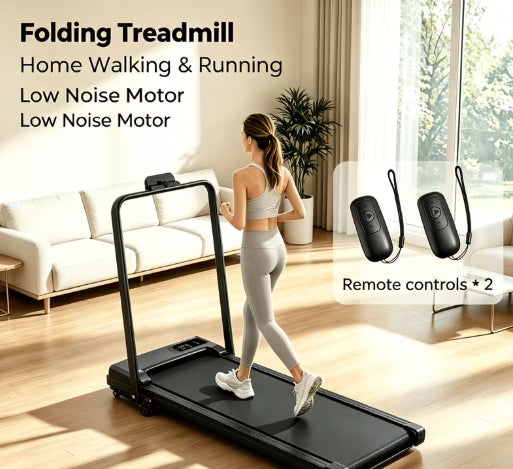 Walking Pad Folding Treadmill with Handle Bar