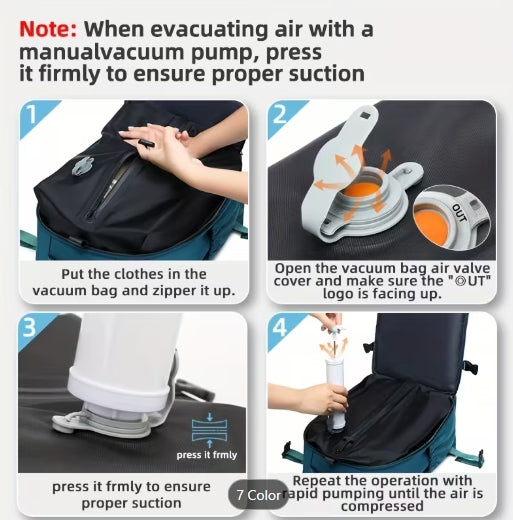 Vacuum Compression Travel Backpack
